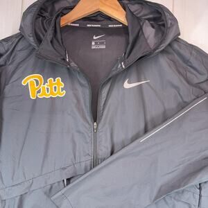Pitt Panthers Nike Jacket Womens Large Black Hooded Packable Running
